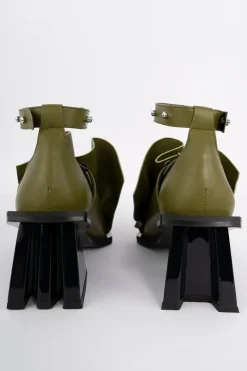 Marques ' Almeida POINTY FRILL LACE UP PUMPS- Shoes