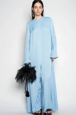Marques ' Almeida LIGHT BLUE LONG SLEEVE JUMPSUIT-Women Dresses