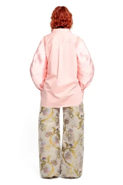 Marques ' Almeida LIGHT PINK SHIRT WITH MIKADO BOMBER SLEEVES-Women Tops