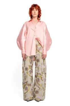 Marques ' Almeida LIGHT PINK SHIRT WITH MIKADO BOMBER SLEEVES-Women Tops