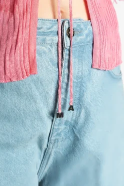 Marques ' Almeida LIGHT PINK VISCOSE KNITTED TOP WITH FEATHERS-Women Tops|Knitwear