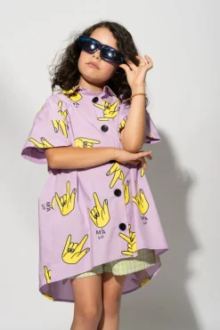 Marques ' Almeida HANDS PRINT OVERSIZED SHIRT-Kids Tops
