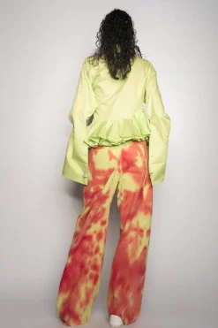 Marques ' Almeida LIME AND RED TIE DYE BOYFRIEND TROUSERS-Women Bottoms|Denim