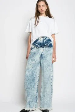 Marques ' Almeida MARQUES'ALMEIDA EMBROIDERED T-SHIRT-Women Tops