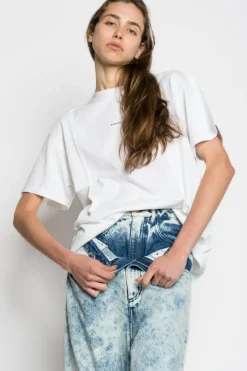Marques ' Almeida MARQUES'ALMEIDA EMBROIDERED T-SHIRT-Women Tops