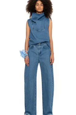 Marques ' Almeida MID COWL NECK TOP-Women Denim|Tops