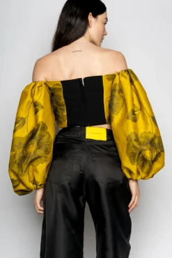 Marques ' Almeida FLORAL OFF SHOULDER TOP-Women Tops
