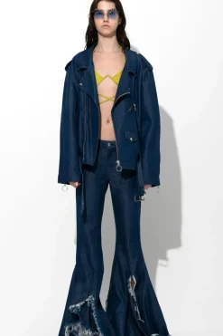 Marques ' Almeida DENIM BOOTCUT DECONSTRUCTED JEANS-Women Bottoms|Denim