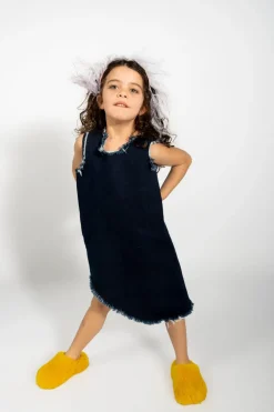Marques ' Almeida DENIM SLEEVELESS DRESS-Kids Dresses