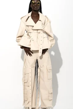 Marques ' Almeida CROPPED TRENCH COAT-Women Outerwear|Denim