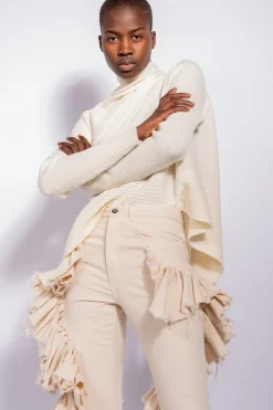 Marques ' Almeida DRAPED JUMPER IN MERINO KNIT-Women Knitwear|Tops