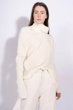 Marques ' Almeida DRAPED TURTLENECK JUMPER-Women Knitwear|Tops