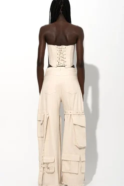 Marques ' Almeida MULTI POCKET CARGO TROUSERS-Women Bottoms|Denim