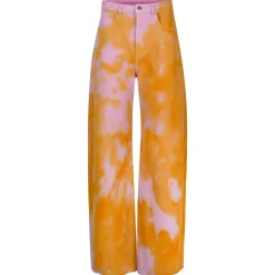 Marques ' Almeida ORANGE AND PINK TIE DYE BOYFRIEND TROUSERS-Women Bottoms|Bottoms