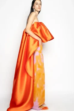 Marques ' Almeida ORANGE AND PINK TIE DYE BOYFRIEND TROUSERS-Women Bottoms|Bottoms