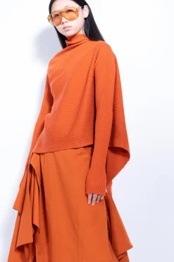Marques ' Almeida DRAPED JUMPER IN MERINO KNIT-Women Knitwear|Tops
