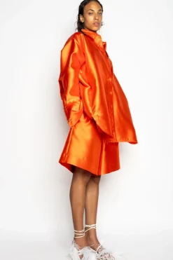 Marques ' Almeida SATIN OVERSIZED SHIRT-Women Tops|Tops