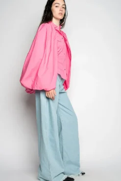Marques ' Almeida PINK BALLON SLEEVE SHIRT-Women Tops
