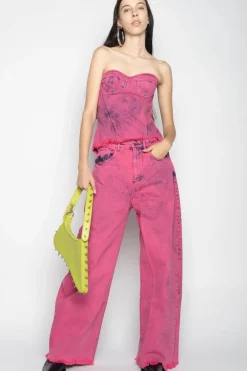 Marques ' Almeida PINK BRA CUP CORSET-Women Tops|Denim