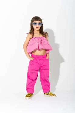 Marques ' Almeida PINK CARGO TROUSERS-Kids Bottoms