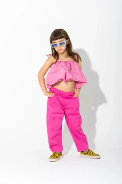Marques ' Almeida PINK CARGO TROUSERS-Kids Bottoms