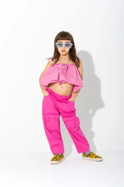 Marques ' Almeida PINK CARGO TROUSERS-Kids Bottoms