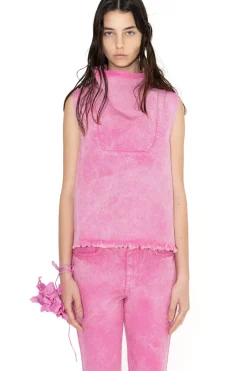 Marques ' Almeida COWL NECK TOP-Women Tops|Denim