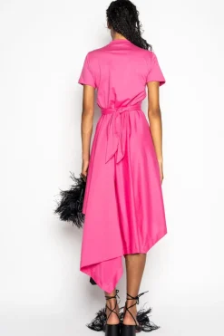 Marques ' Almeida PINK CROSS WAIST DRAPE T-SHIRT DRESS-Women Dresses|Dresses