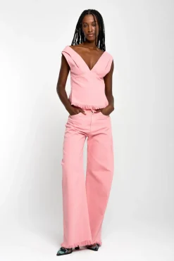 Marques ' Almeida DRILL BOYFRIEND TROUSERS-Women Denim|Bottoms