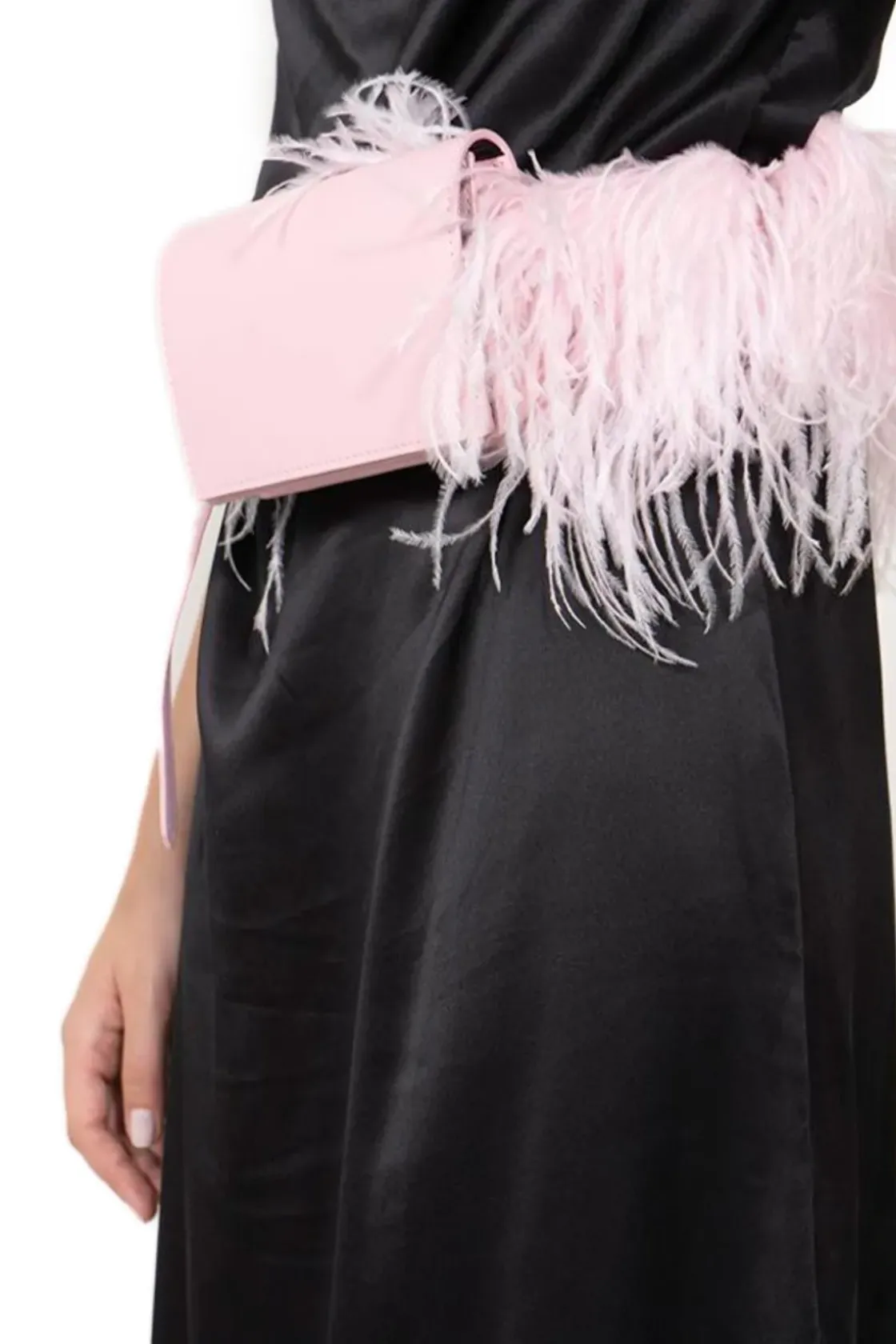 Marques ' Almeida PINK FEATHER BELT BAG- Accessories