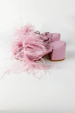 Marques ' Almeida FEATHER STRAPPY SANDAL- Shoes