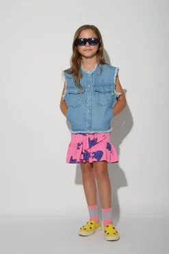 Marques ' Almeida HANDS PRINT SKIRT WITH OVERLAP LAYER-Kids Bottoms