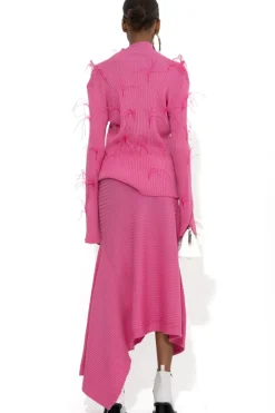 Marques ' Almeida MERINO FITTED FEATHER TURTLENECK-Women Tops|Knitwear