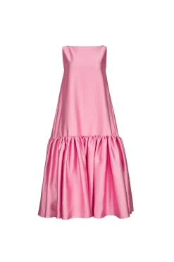 Marques ' Almeida PINK MIDI SLEEVELESS PUFF HEM DRESS-Women Dresses|Dresses