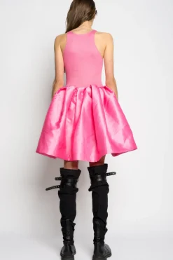 Marques ' Almeida PINK MINI DRESS WITH TANK TOP SCOOPED-Women Dresses