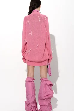 Marques ' Almeida OVERSIZED CARDIGAN WITH FEATHERS PULLS-Women Outerwear|Outerwear