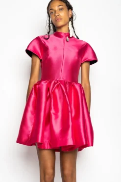Marques ' Almeida PINK SHORT SLEEVE PUFF SKIRT DRESS-Women Dresses|Dresses