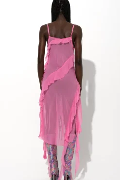 Marques ' Almeida SILK STRAP DRESS WITH FRONT LACE UP-Women Dresses|Dresses