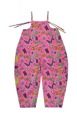 Marques ' Almeida SQUIGGLE PRINT BALLOON JUMPSUIT-Kids Bottoms