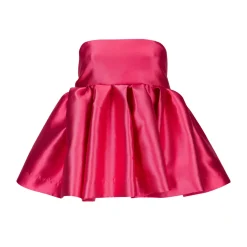 Marques ' Almeida PINK STRAPLESS PEPLUM TOP-Women Tops|Tops