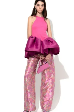 Marques ' Almeida PINK TANK TOP WITH PEPLUM-Women Tops|Tops