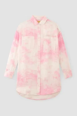 Marques ' Almeida PINK TIE-DYE SATIN SHIRT-Women Tops|M'a X Everlane