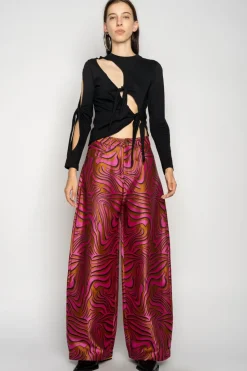 Marques ' Almeida ZEBRA BROCADE BOYFRIEND TROUSERS-Women Bottoms|Bottoms
