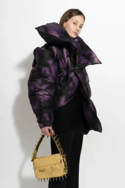 Marques ' Almeida PURPLE TIE DYE M'A PUFFER JACKET-Women Outerwear