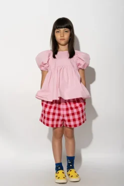 Marques ' Almeida RED AND PINK GINGHAM BOXER SHORTS-Kids Bottoms