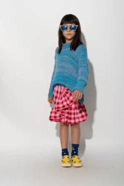 Marques ' Almeida RED AND PINK GINGHAM SHORT SKIRT-Kids Bottoms