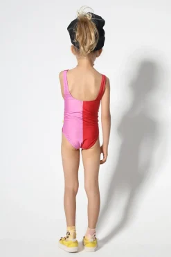 Marques ' Almeida RED AND PINK SWIMSUIT-Kids Swimwear|Bottoms