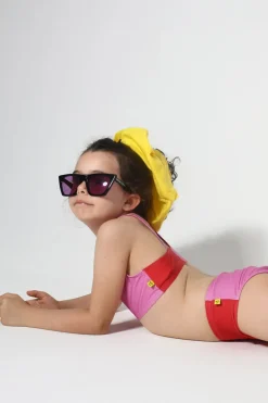 Marques ' Almeida RED AND PINK SWIMWEAR BIKINI SET-Kids Swimwear