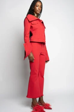 Marques ' Almeida OFF-SHOULDER COLLAR JACKET-Women Outerwear|Tops