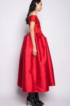 Marques ' Almeida OFF SHOULDER FULL SKIRT DRESS-Women Dresses|Dresses